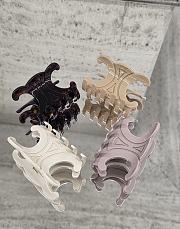 Celine Large Hair Claw in Acetate Beige - 5