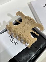 Celine Large Hair Claw in Acetate Beige - 3