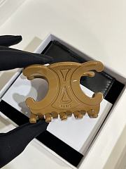 Celine Large Hair Claw in Acetate Brown - 6