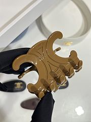 Celine Large Hair Claw in Acetate Brown - 4