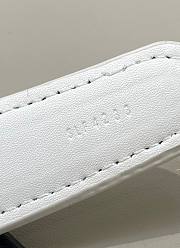 Celine Headband in Calfskin and Brass with Gold Finish White - 4