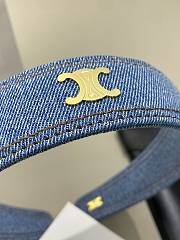 Celine Headband in Denim Brass with Gold Finish Blue - 4