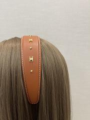 Celine Gold Finish Headband Tan/Gold - 6