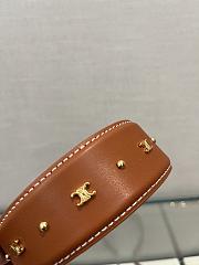 Celine Gold Finish Headband Tan/Gold - 5