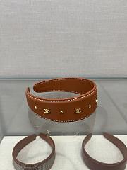 Celine Gold Finish Headband Tan/Gold - 4