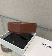 Celine Headband in Calfskin Leather Tan - 6