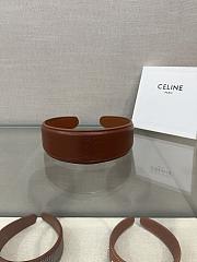 Celine Headband in Calfskin Leather Tan - 5