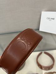 Celine Headband in Calfskin Leather Tan - 4