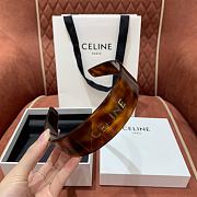 Celine Headband in Acetate and Steel Blond Havana/ Gold - 5