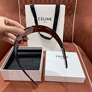 Celine Headband in Acetate and Steel Blond Havana/ Gold - 4