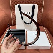 Celine Headband in Acetate and Steel Blond Havana/ Gold - 2