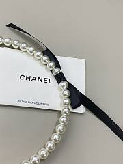 Chanel Headband Pearl Metallic & Satin Pearl White Gold & Black - 4
