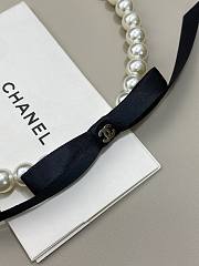 Chanel Headband Pearl Metallic & Satin Pearl White Gold & Black - 2