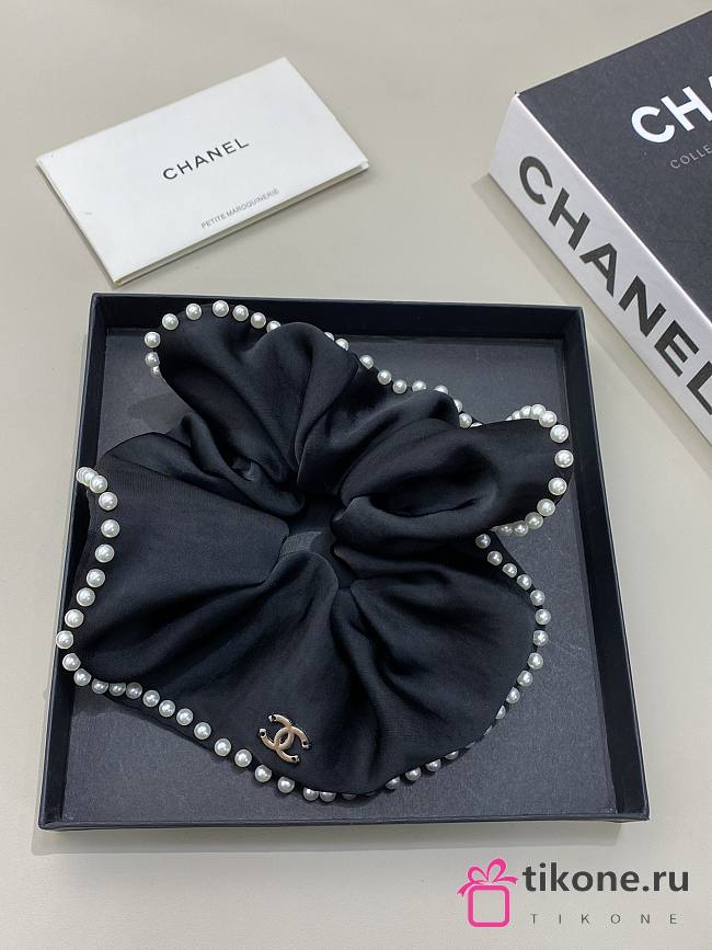 Chanel Hair Scrunchie Black 20290 - 1