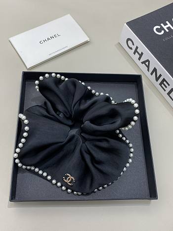 Chanel Hair Scrunchie Black 20290
