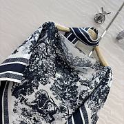 Dior Toile de Jouy Sauvage Dior Silk Top Ecru and Navy Blue Silk Twill - 5