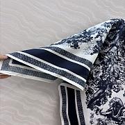 Dior Toile de Jouy Sauvage Dior Silk Top Ecru and Navy Blue Silk Twill - 2