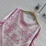 Dior Toile de Jouy Sauvage Dior Silk Top White and Candy Pink Silk Twill - 2