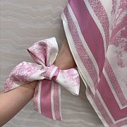 Dior Toile de Jouy Sauvage Dior Silk Top White and Candy Pink Silk Twill - 5
