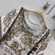 Dior Toile de Jouy Sauvage Dior Silk Top White and Beige Silk Twill - 4