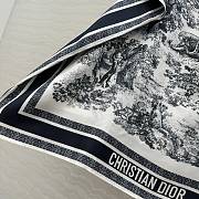 Dioriviera Toile de Jouy Sauvage Dior Silk Top White and Navy Blue Silk Twill  - 6