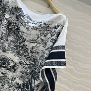Dioriviera Toile de Jouy Sauvage Dior Silk Top White and Navy Blue Silk Twill  - 5