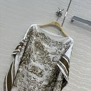 Dioriviera Toile de Jouy Sauvage Dior Silk Top White and Beige Silk Twill  - 2