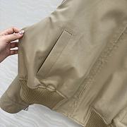 Bottega Veneta Fluid Cotton Twill Intrecciato Collar Blouson in Beige  - 2