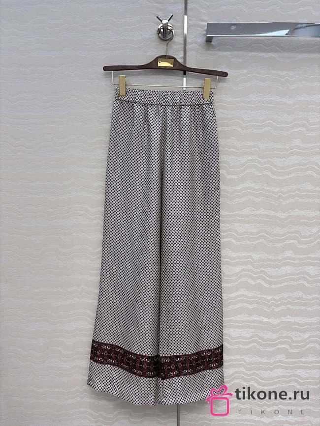 Loro Piana Valerio Printed Silk Twill Wide-Leg Pants in Multicoloured  - 1