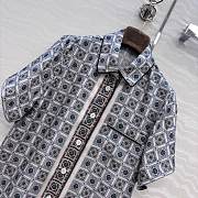 Loro Piana Angelina Shirt Silk Ivory Green Red  - 2