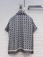 Loro Piana Angelina Shirt Silk Ivory Green Red  - 5