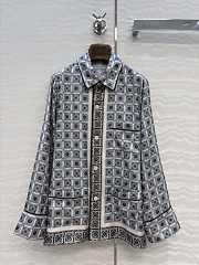 Loro Piana Lian Shirt  Silk Ivory Green Red - 5