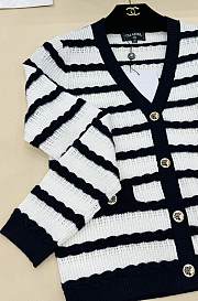 Chanel Striped Knitted Cardigan - 4