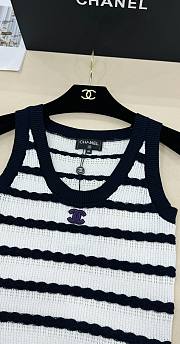 Chanel Striped Knitted Tank Top - 4