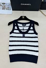 Chanel Striped Knitted Tank Top - 2