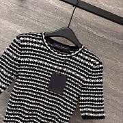 LV Scallop Stripe Knit Top Black 1AHJ15  - 3
