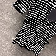 LV Scallop Stripe Knit Top Black 1AHJ15  - 2