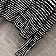 LV Scallop Stripe Cardigan Black  - 2