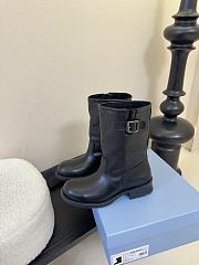 Prada Ankle Boots Leather in Black - 6