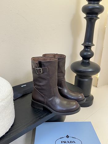 Prada Ankle Boots Leather in Brown