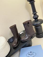 Prada Ankle Boots Leather in Brown - 3