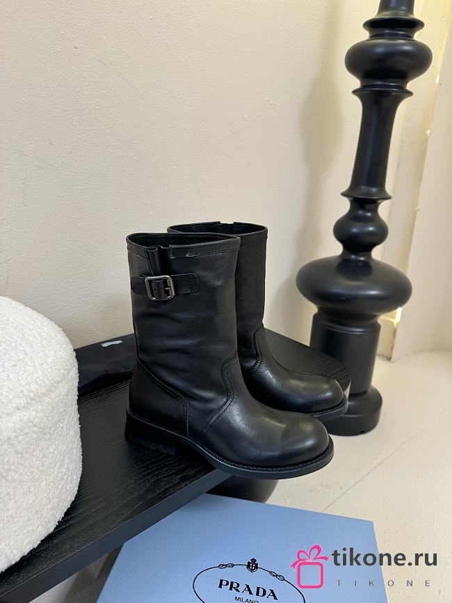 Prada Ankle Boots Leather in Black - 1