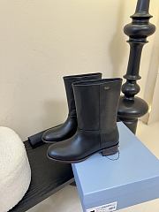 Prada Logo Ankle Boots Leather in Black - 6