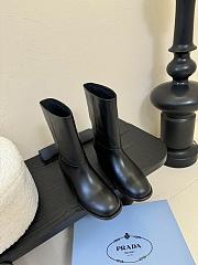 Prada Logo Ankle Boots Leather in Black - 3