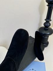 Prada Logo Ankle Boots Suede in Black - 6