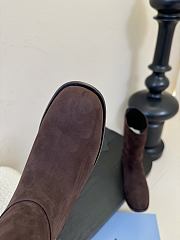 Prada Logo Ankle Boots Suede in Brown - 3