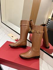 VLTN Vlogo Signature Calfskin Boot Brown 30mm - 5