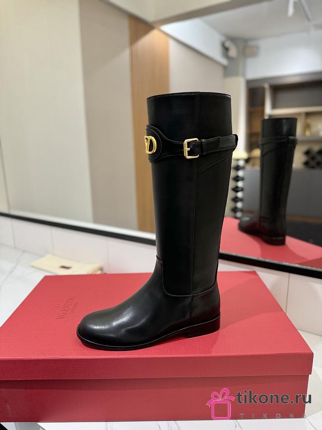 VLTN Vlogo Signature Calfskin Boot Black 30mm - 1