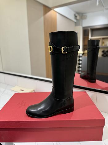 VLTN Vlogo Signature Calfskin Boot Black 30mm