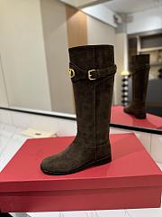 VLTN Vlogo Signature Suede Boot Brown 30mm - 2
